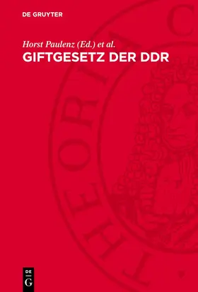 Elstner / Paulenz |  Giftgesetz der DDR | Buch |  Sack Fachmedien