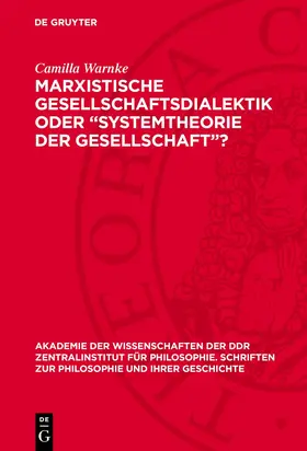 Heidtmann / Warnke / Richter |  Marxistische Gesellschaftsdialektik oder ¿Systemtheorie der Gesellschaft¿? | Buch |  Sack Fachmedien