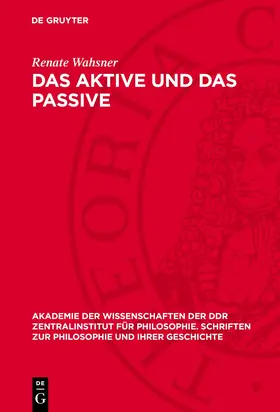 Wahsner |  Das Aktive und das Passive | Buch |  Sack Fachmedien