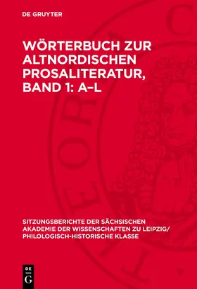 NoContributor |  Wörterbuch zur altnordischen Prosaliteratur, Band 1: A¿L | Buch |  Sack Fachmedien