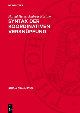 Küstner / Hesse |  Syntax der koordinativen Verknüpfung | Buch |  Sack Fachmedien