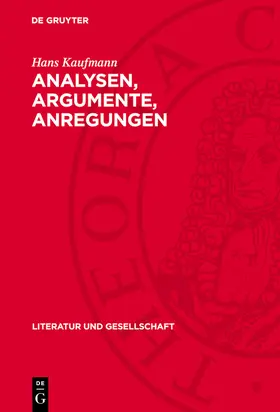 Kaufmann |  Analysen, Argumente, Anregungen | eBook | Sack Fachmedien