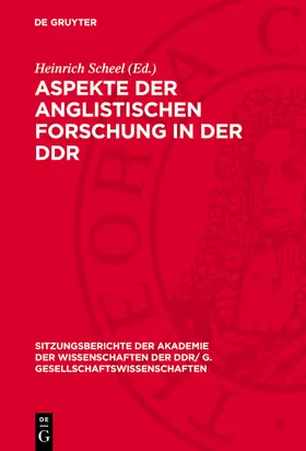 Scheel |  Aspekte der anglistischen Forschung in der DDR | eBook | Sack Fachmedien