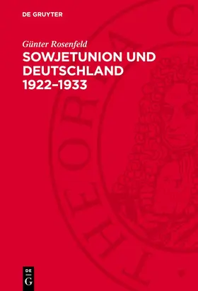 Rosenfeld |  Sowjetunion und Deutschland 1922–1933 | eBook | Sack Fachmedien