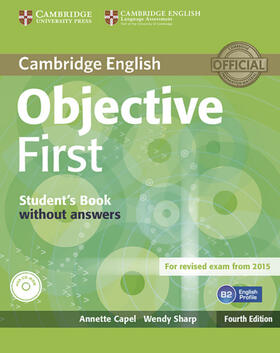 Capel / Sharp |  Objective First. Student's Book without answers with CD-ROM | Buch |  Sack Fachmedien