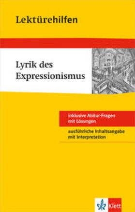 Wahl |  Klett Lektürehilfen Lyrik des Expressionismus | Buch |  Sack Fachmedien