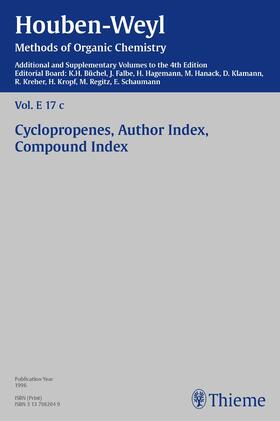 de Meijere / Becker / Binger |  Houben-Weyl Methods of Organic Chemistry Vol. E 17c, 4th Edition Supplement | eBook | Sack Fachmedien