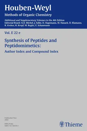 Goodman / Toniolo / Moroder |  Houben-Weyl Methods of Organic Chemistry Vol. E 22e, 4th Edition Supplement | eBook | Sack Fachmedien