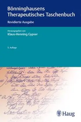 Gypser |  Bönninghausens Therapeutisches Taschenbuch | Buch |  Sack Fachmedien