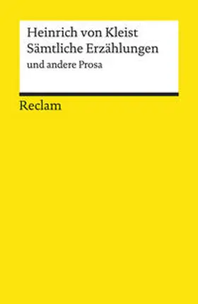 Kleist |  Sämtliche Erzählungen | Buch |  Sack Fachmedien