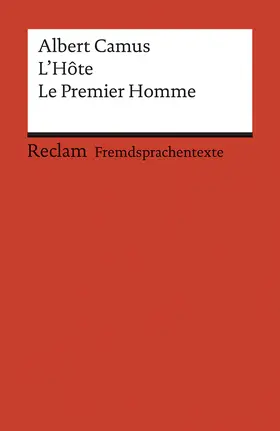 Stoppel / Camus |  L' Hote. Le Premier Homme | Buch |  Sack Fachmedien