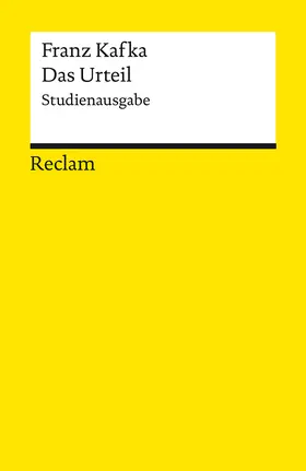 Kafka / Müller |  Das Urteil. Studienausgabe | Buch |  Sack Fachmedien