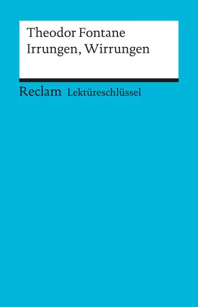 Poppe |  Lektüreschlüssel zu Theodor Fontane: Irrungen, Wirrungen | Buch |  Sack Fachmedien