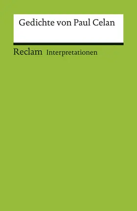 Speier / Celan |  Interpretationen. Gedichte von Paul Celan | Buch |  Sack Fachmedien