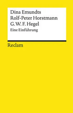 Emundts / Horstmann |  Georg Wilhelm Friedrich Hegel | Buch |  Sack Fachmedien