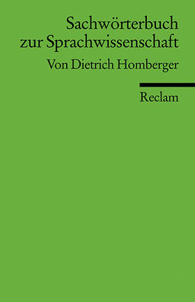 Homberger |  Sachwörterbuch zur Sprachwissenschaft | Buch |  Sack Fachmedien