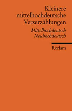 Schulz-Grobert |  Kleinere mittelhochdeutsche Verserzählungen | Buch |  Sack Fachmedien