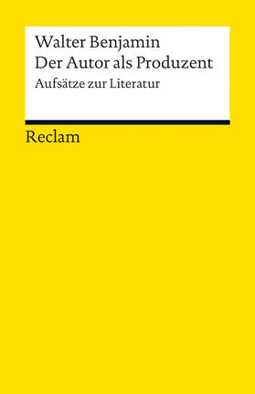 Benjamin / Kramer |  Der Autor als Produzent | Buch |  Sack Fachmedien