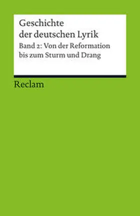 Kemper |  Geschichte der deutschen Lyrik Band 2 | Buch |  Sack Fachmedien