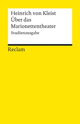 Kleist / Kapp |  Über das Marionettentheater | Buch |  Sack Fachmedien