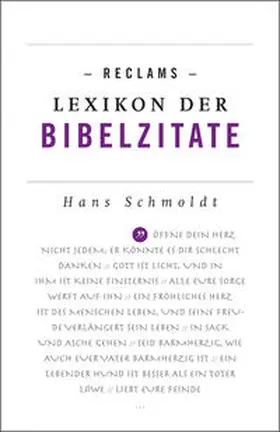 Schmoldt |  Reclams Lexikon der Bibelzitate | Buch |  Sack Fachmedien