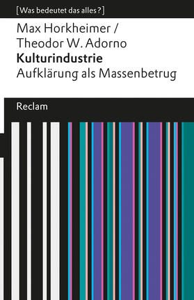 Horkheimer / Adorno / Kellermann |  Kulturindustrie | Buch |  Sack Fachmedien