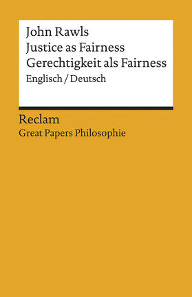 Rawls / Mieth / Rosenthal |  Justice as Fairness / Gerechtigkeit als Fairness | Buch |  Sack Fachmedien