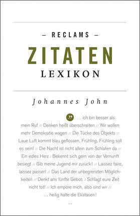 John |  Reclams Zitaten-Lexikon | eBook | Sack Fachmedien