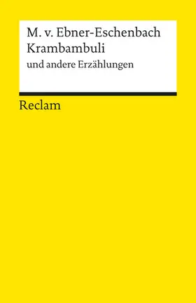 Ebner-Eschenbach |  Krambambuli und andere Erzählungen | eBook | Sack Fachmedien