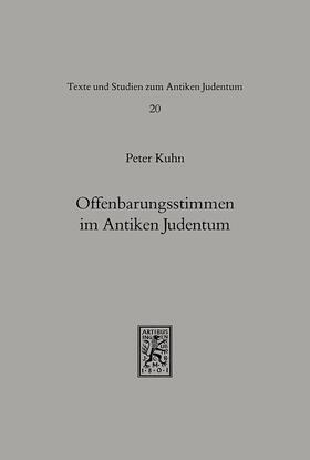 Kuhn |  Offenbarungsstimmen im Antiken Judentum | Buch |  Sack Fachmedien