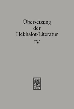 Schäfer |  Übersetzung der Hekhalot-Literatur | Buch |  Sack Fachmedien