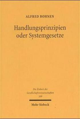 Bohnen |  Handlungsprinzipien oder Systemgesetze | Buch |  Sack Fachmedien