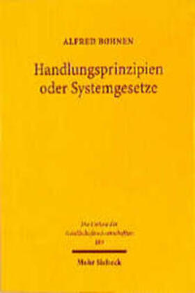 Bohnen |  Handlungsprinzipien oder Systemgesetze | Buch |  Sack Fachmedien