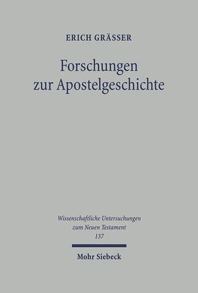 Grässer |  Forschungen zur Apostelgeschichte | Buch |  Sack Fachmedien