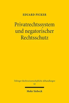 Picker |  Picker, E: Privatrechtssystem und negatorischer Rechtsschutz | Buch |  Sack Fachmedien