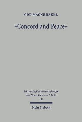 Bakke |  Concord and Peace | Buch |  Sack Fachmedien