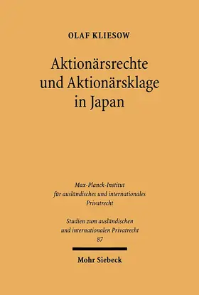 Kliesow |  Aktionärsrechte und Aktionärsklage in Japan | Buch |  Sack Fachmedien