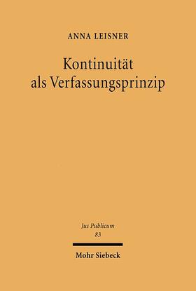 Leisner |  Kontinuität als Verfassungsprinzip | Buch |  Sack Fachmedien