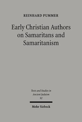 Pummer |  Pummer, R: Early Christian Authors on Samaritans and Samarit | Buch |  Sack Fachmedien