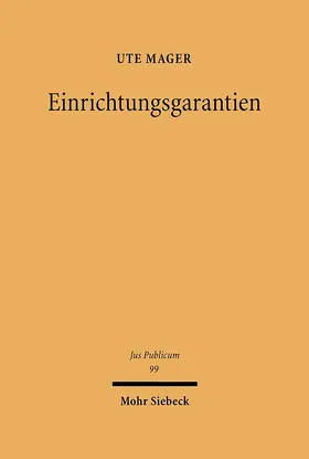 Mager |  Einrichtungsgarantien | Buch |  Sack Fachmedien