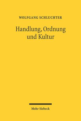 Schluchter |  Handlung, Ordnung und Kultur | Buch |  Sack Fachmedien