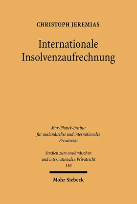 Jeremias |  Internationale Insolvenzaufrechnung | Buch |  Sack Fachmedien