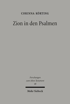 Körting |  Zion in den Psalmen | Buch |  Sack Fachmedien