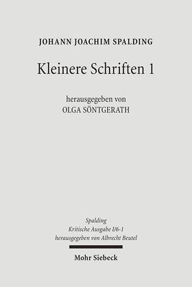 Spalding / Söntgerath |  Kritische Ausgabe | Buch |  Sack Fachmedien