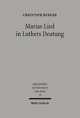 Burger |  Marias Lied in Luthers Deutung | Buch |  Sack Fachmedien