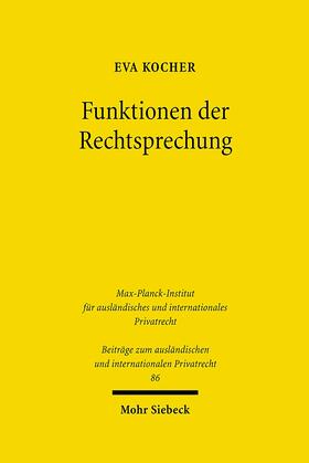 Kocher |  Funktionen der Rechtsprechung | Buch |  Sack Fachmedien