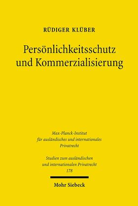 Klüber |  Persönlichkeitsschutz und Kommerzialisierung | Buch |  Sack Fachmedien