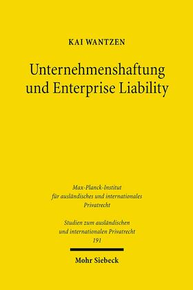 Wantzen |  Unternehmenshaftung und Enterprise Liability | Buch |  Sack Fachmedien