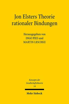 Pies / Leschke |  Jon Elsters Theorie rationaler Bindungen | Buch |  Sack Fachmedien