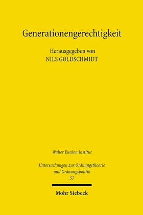 Goldschmidt |  Generationengerechtigkeit | Buch |  Sack Fachmedien